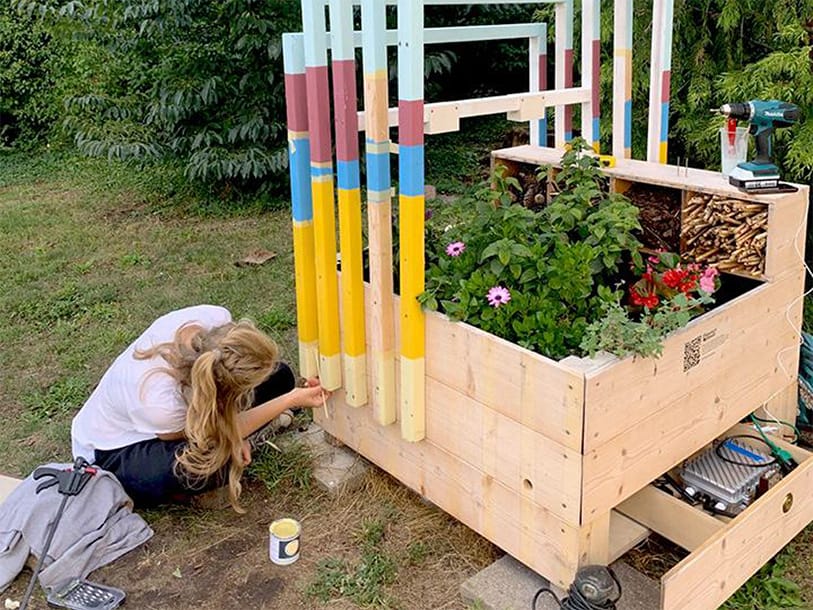 Prototyping structure: color, plants, materials and habitat sampling